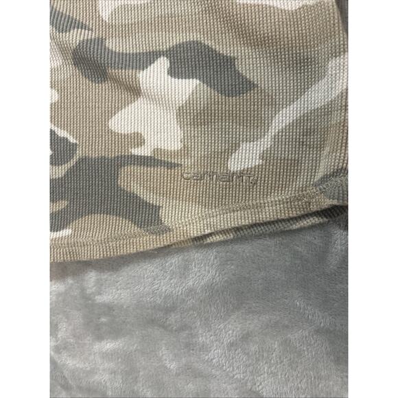 Carhartt Women’s Hayward Camo Long Sleeve Henley Thermal T-Shirt Size XL - Picture 8 of 15